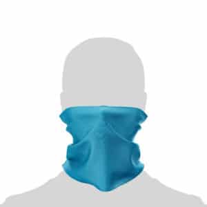 Solid color full gaiter mask over silhouette